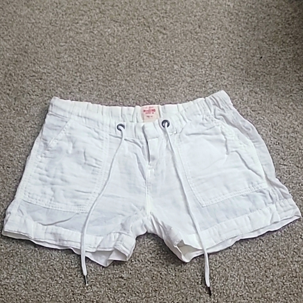 Mossimo Supply Co White Linen Shorts